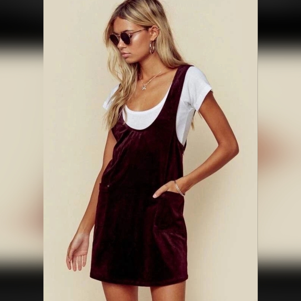 Sage Burgundy Velvet Dress